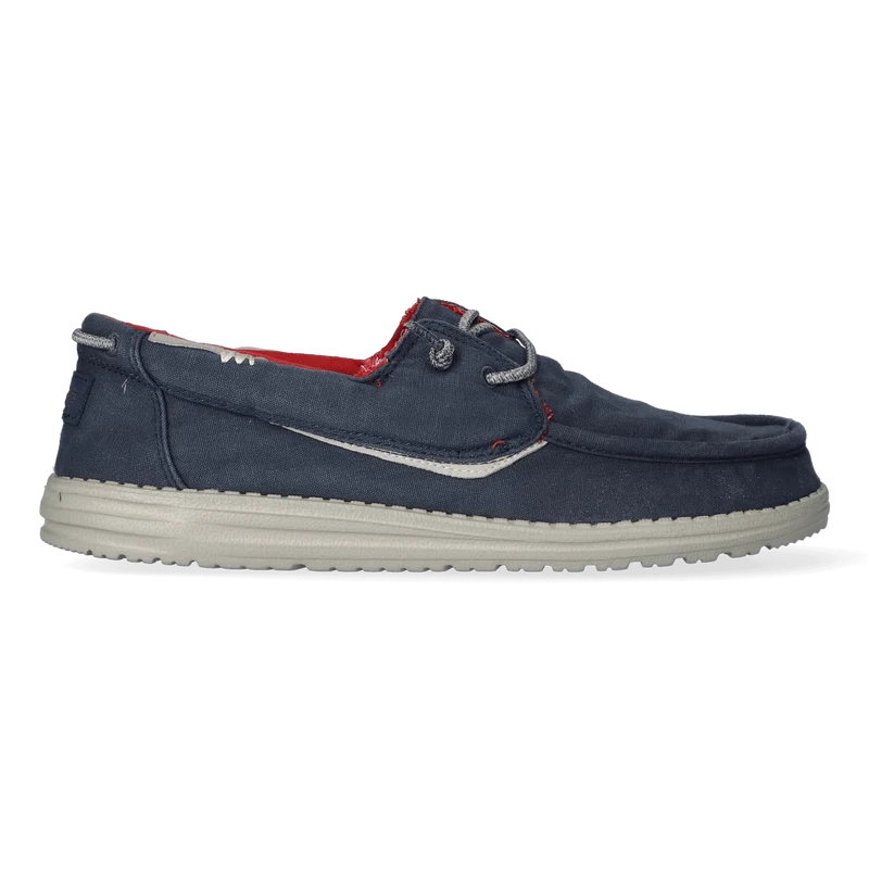Welsh Heren Instappers Washed Navy