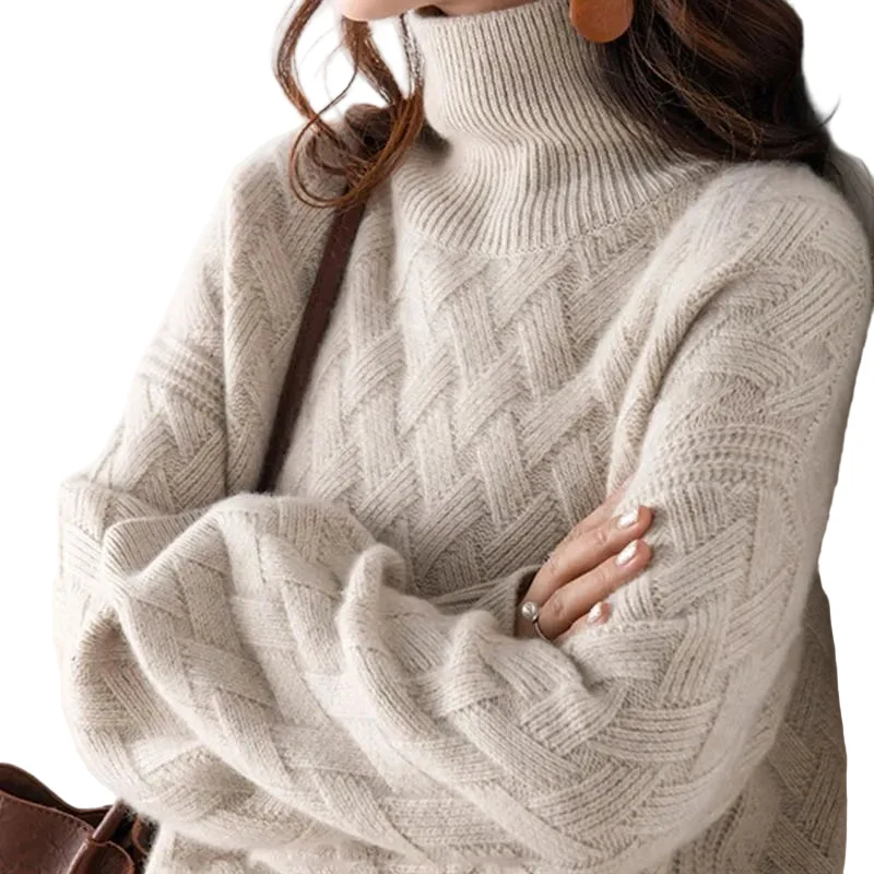 Dames Turtleneck Trui Cashmere Blend