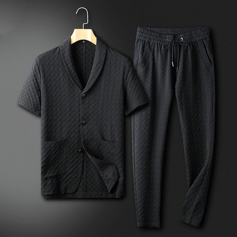 Heren Kostuum Tweedelig Modern Geometrisch Polyester