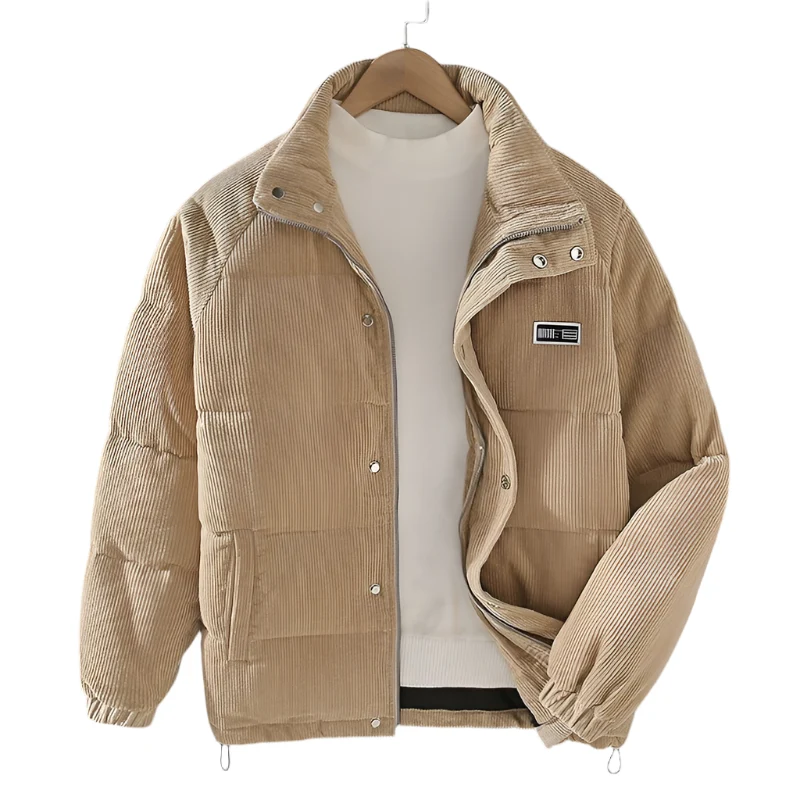Heren Jas Winter Corduroy Met Zachte Voering