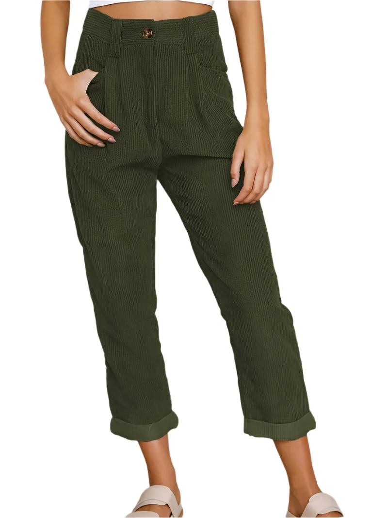 Dames Pantalon Casual Corduroy