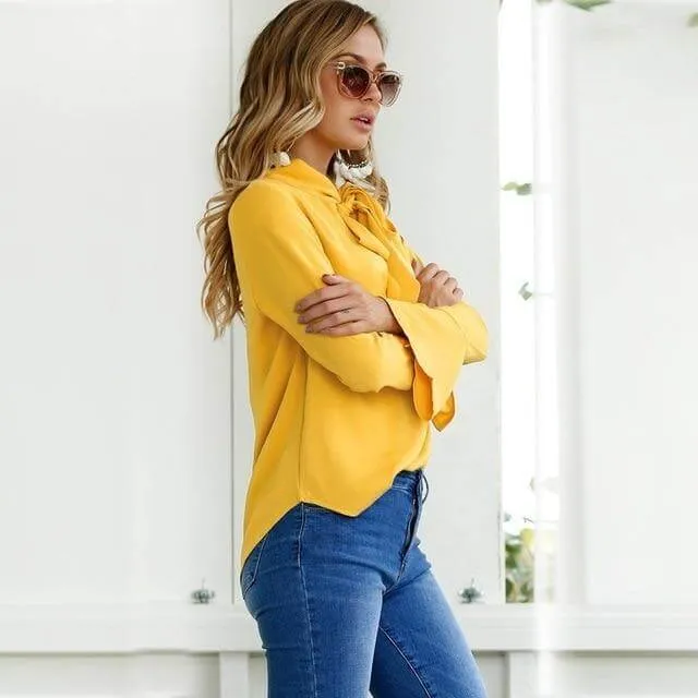 Sexy Strikje Casual Blouse