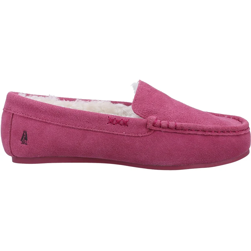 Hush Puppies Dames Annie Moccasin Suede Slipper - Roze