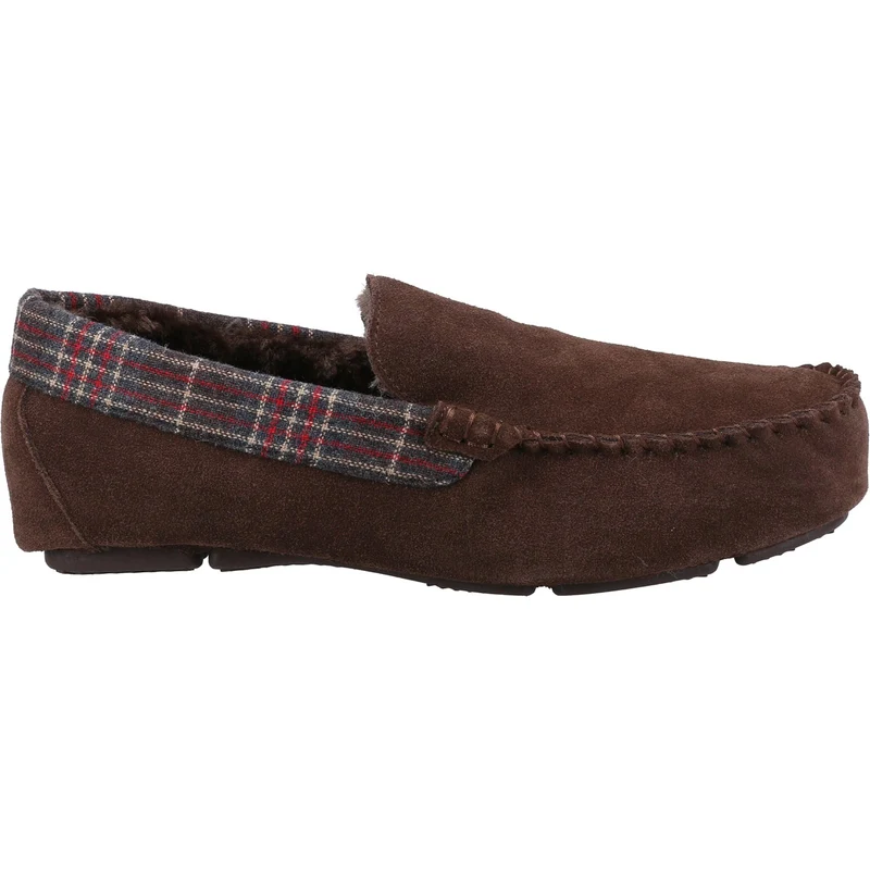 Hush Puppies Andreas suède pantoffel voor heren - bruin